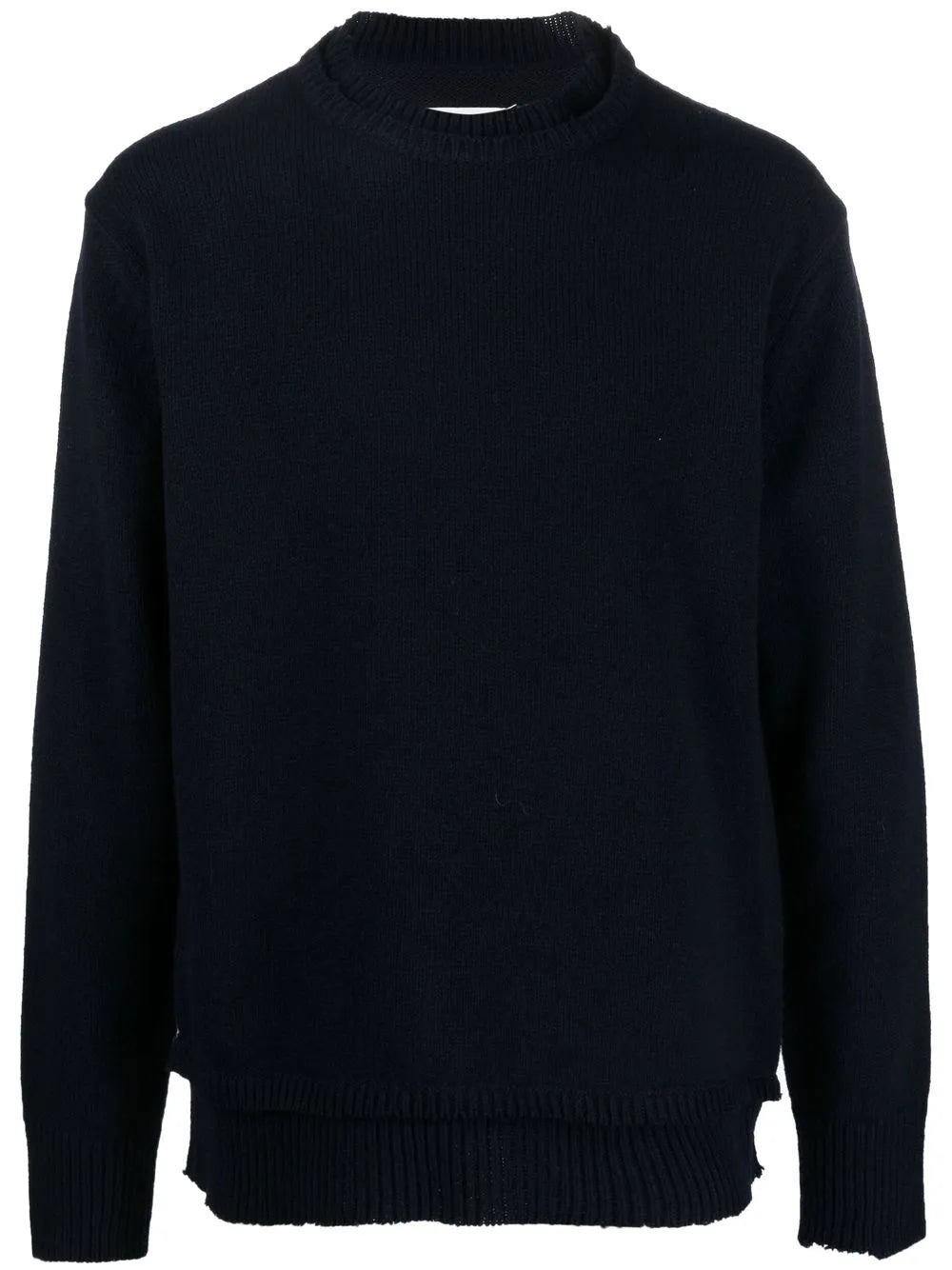 Maison Margiela suéter tejido con parche en los codos - Azul - imagen 1