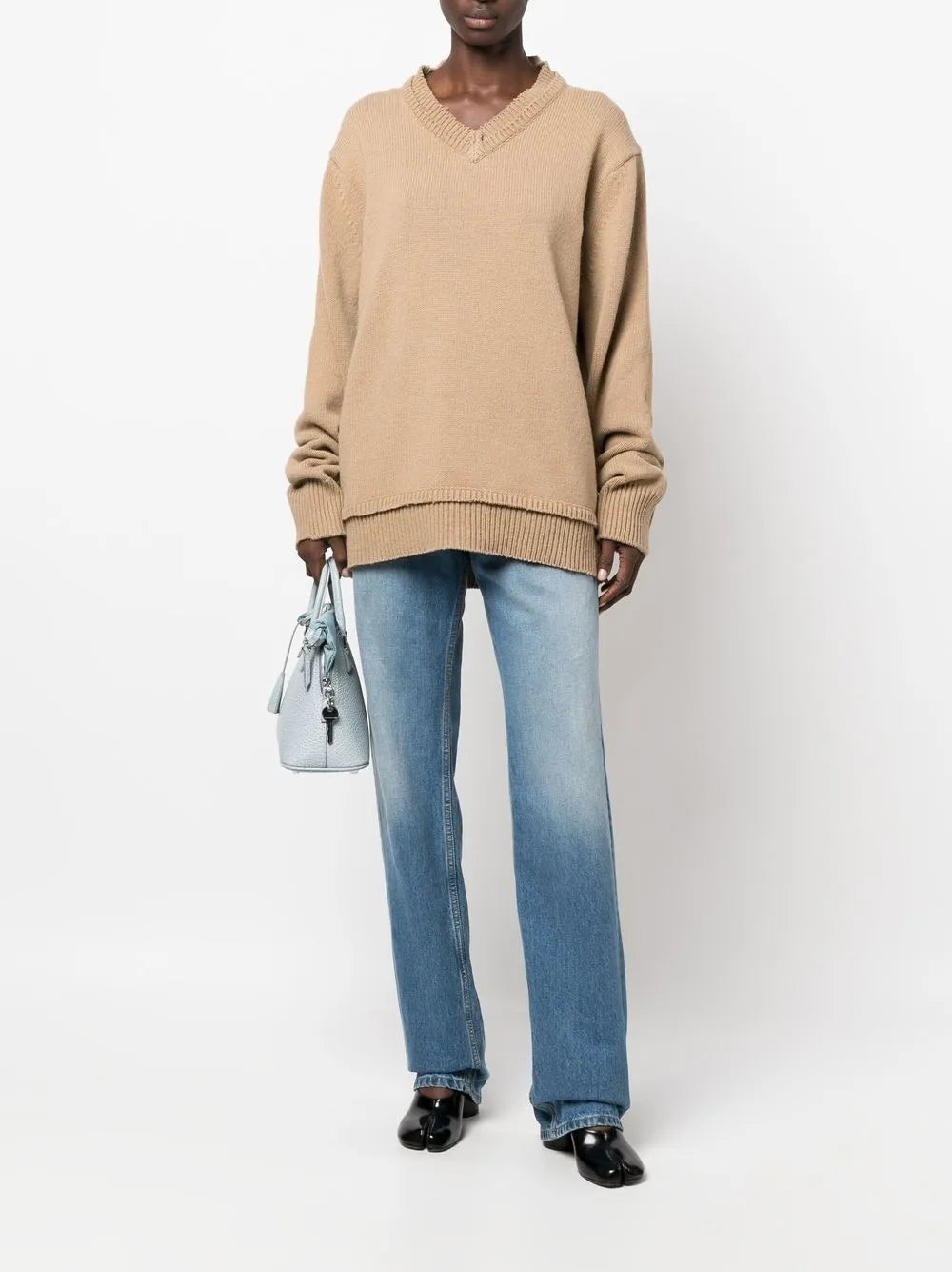 Maison Margiela suéter con parches en los codos - Neutro - imagen 3