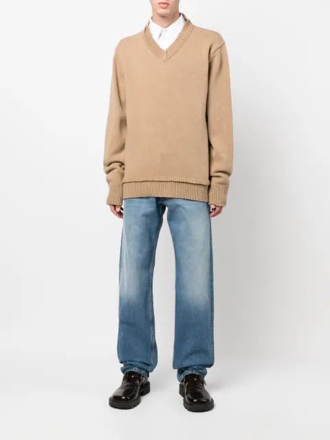 Maison Margiela suéter con parches en los codos - imagen 2