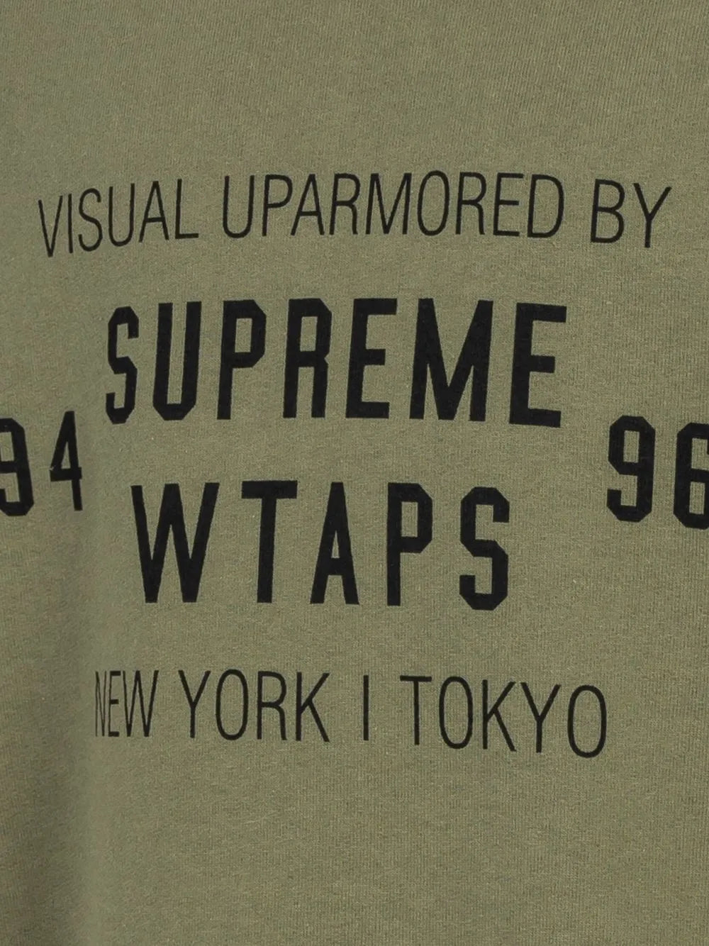 Supreme sudadera con cuello redondo de Supreme x WTAPS - Verde - imagen 3