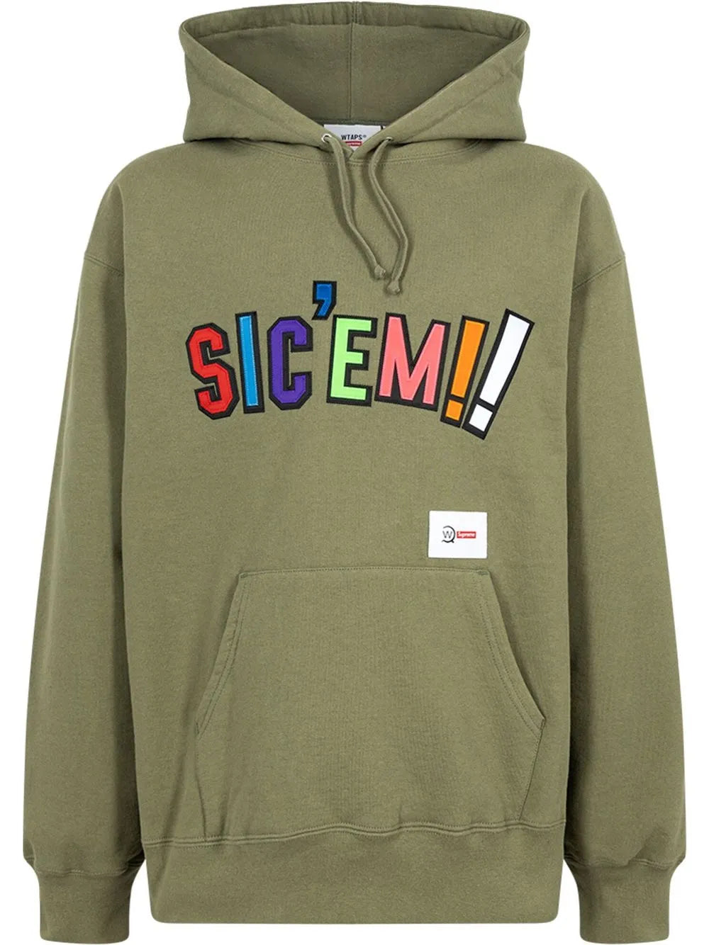 Supreme hoodie con motivo Sic'em x WTAPS - Verde - imagen 1