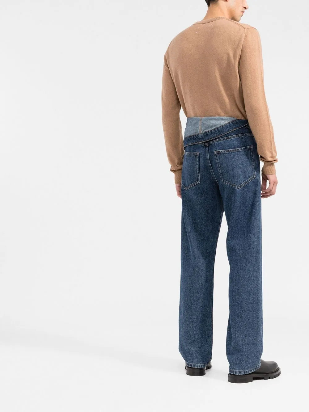 Maison Margiela suéter de cachemira con cuello redondo - Marrón - imagen 4