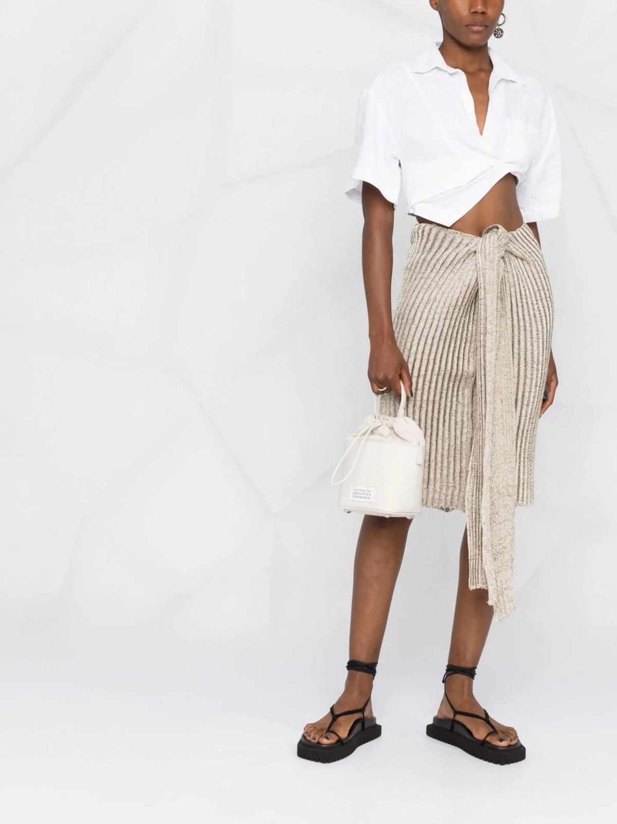 Maison Margiela bolsa bucket 5AC pequeña - Neutro - imagen 2