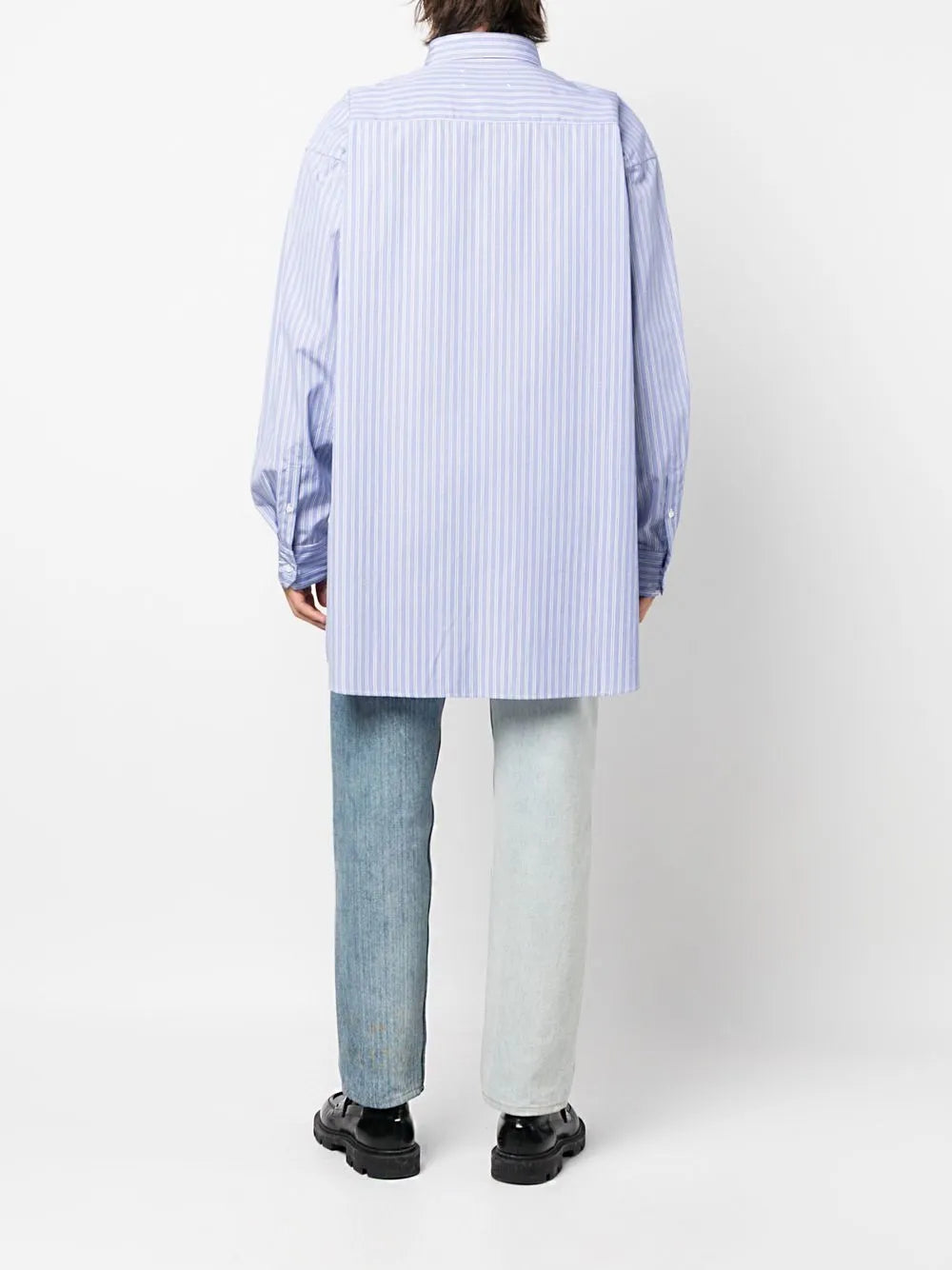 Maison Margiela camisa oxford con botones - Azul - imagen 4