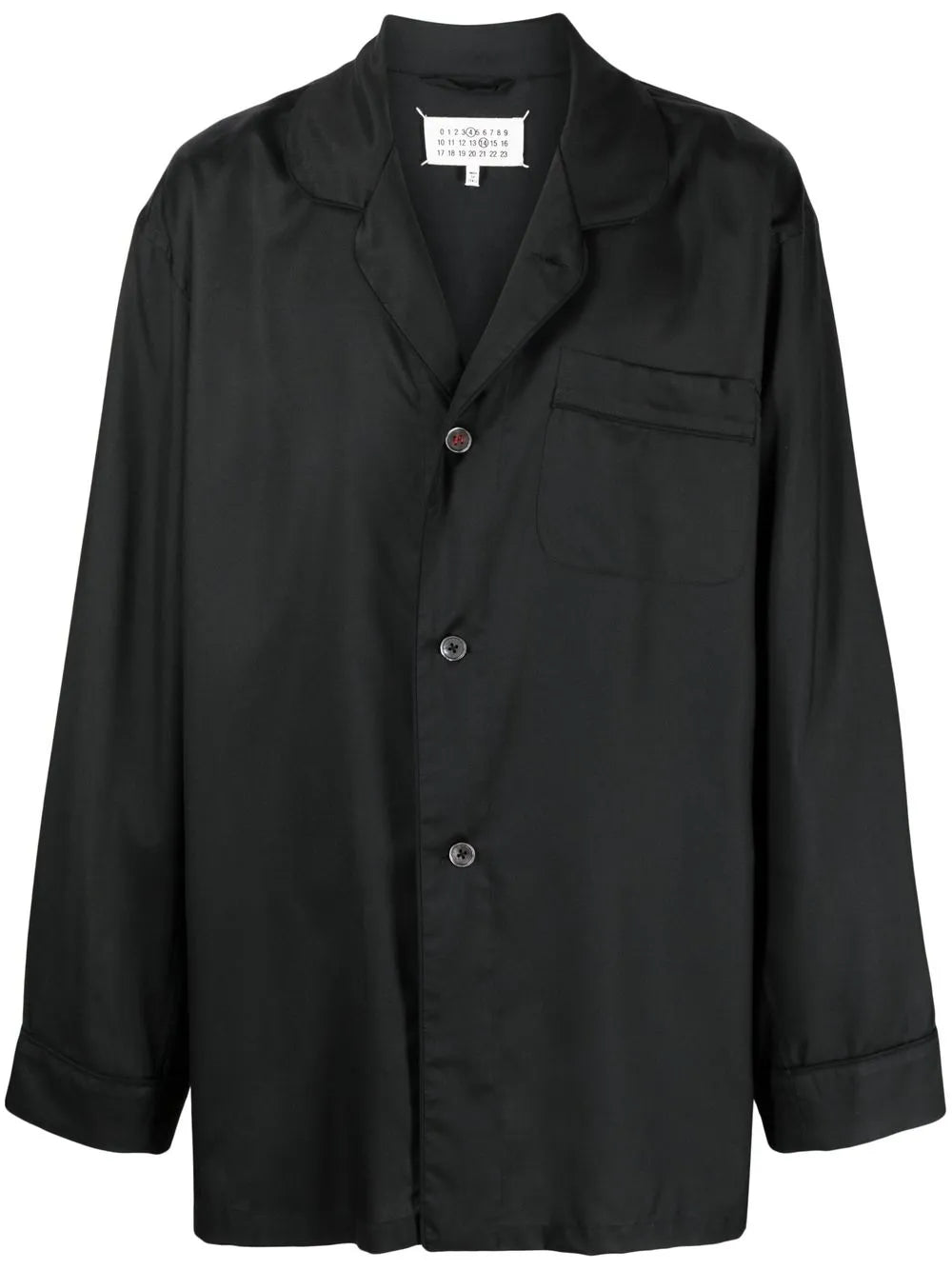 Maison Margiela camisa de seda manga larga - Negro - imagen 1