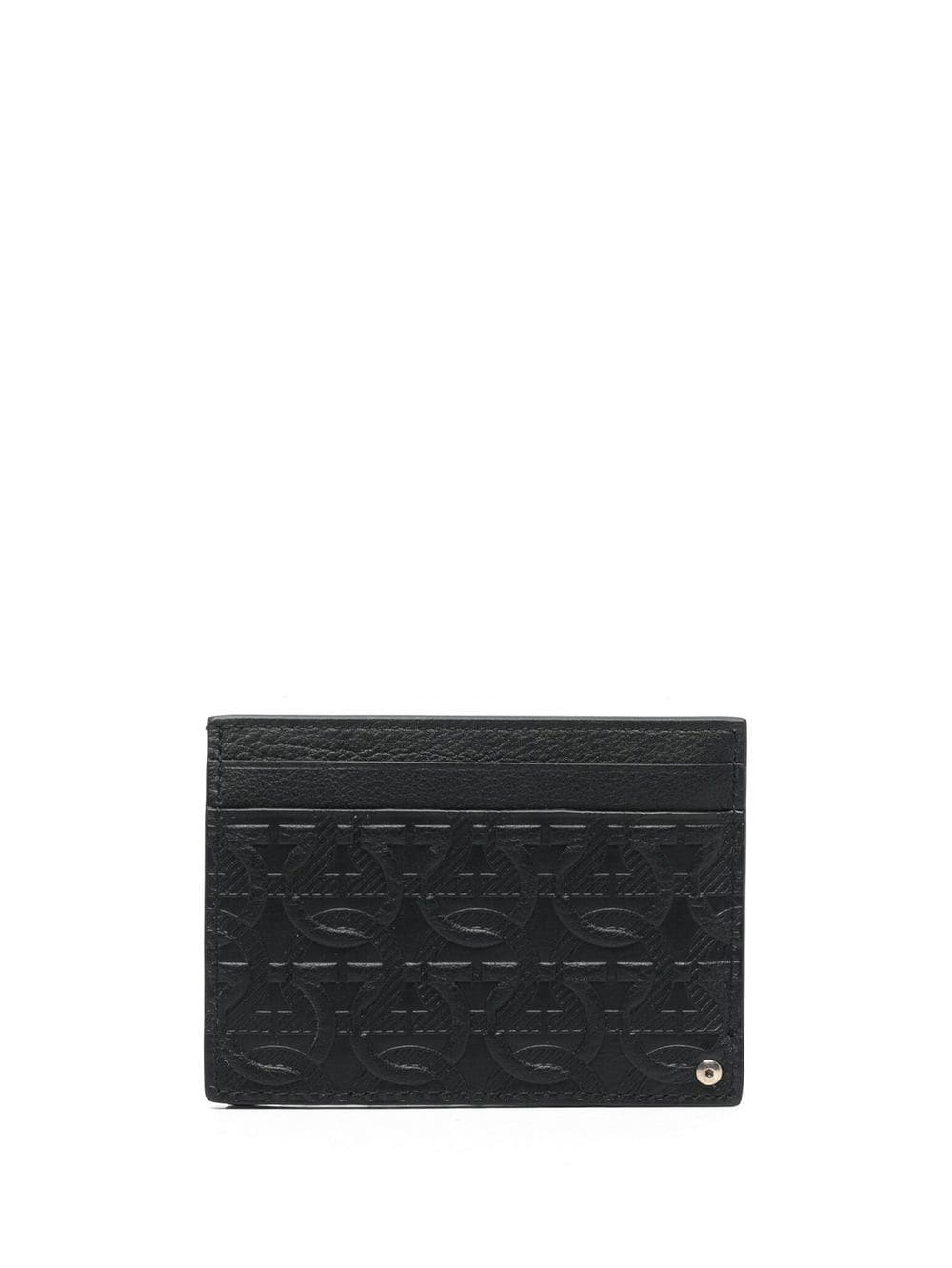 Ferragamo tarjetero con logo en relieve