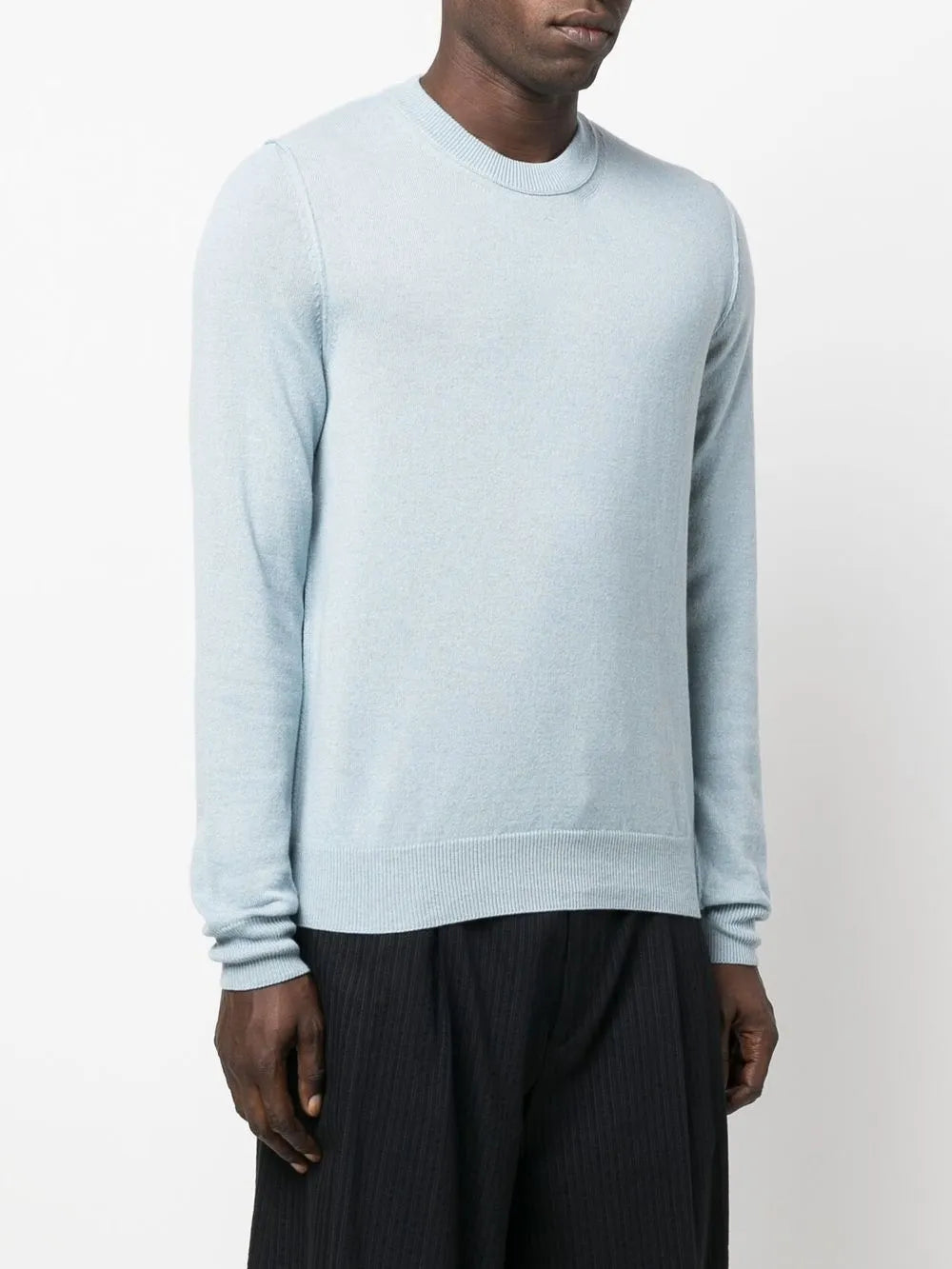 Maison Margiela suéter de cachemira con cuello redondo - Azul - imagen 4