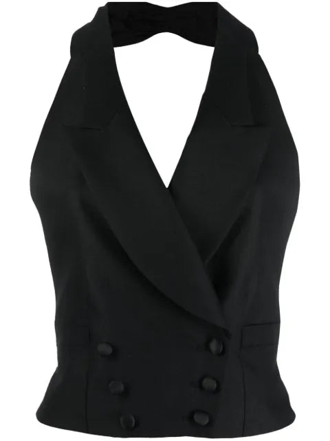 Maison Margiela chaleco con cuello halter - imagen 1