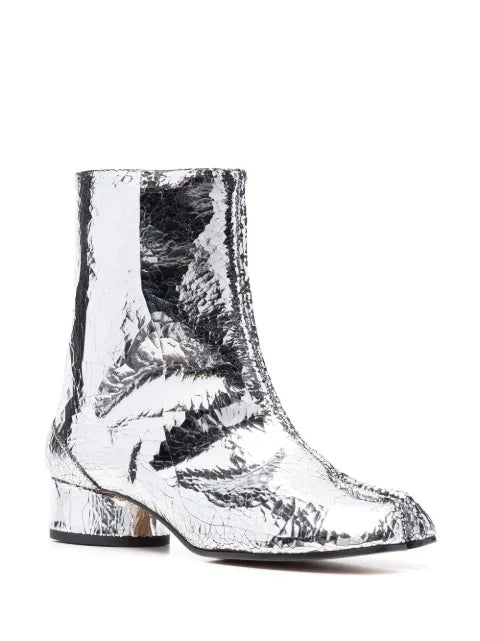 Maison Margiela botines Tabi con efecto de espejo - Gris - vista 2