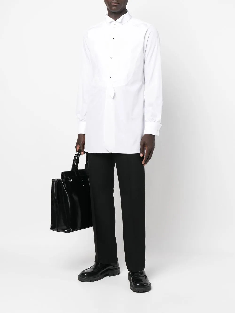 Maison Margiela camisa larga de popelina - Blanco - imagen 2