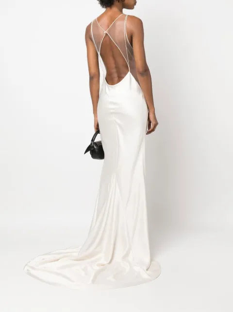 Maison Margiela vestido de fiesta de satén - imagen 2