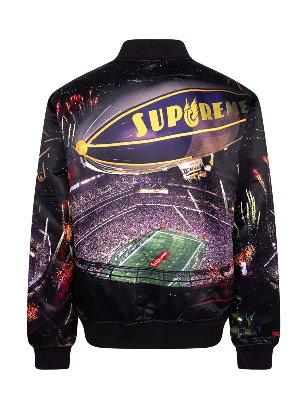 Supreme chamarra universitaria Stadium de Supreme x Mitchell & Ness - Morado - imagen 2
