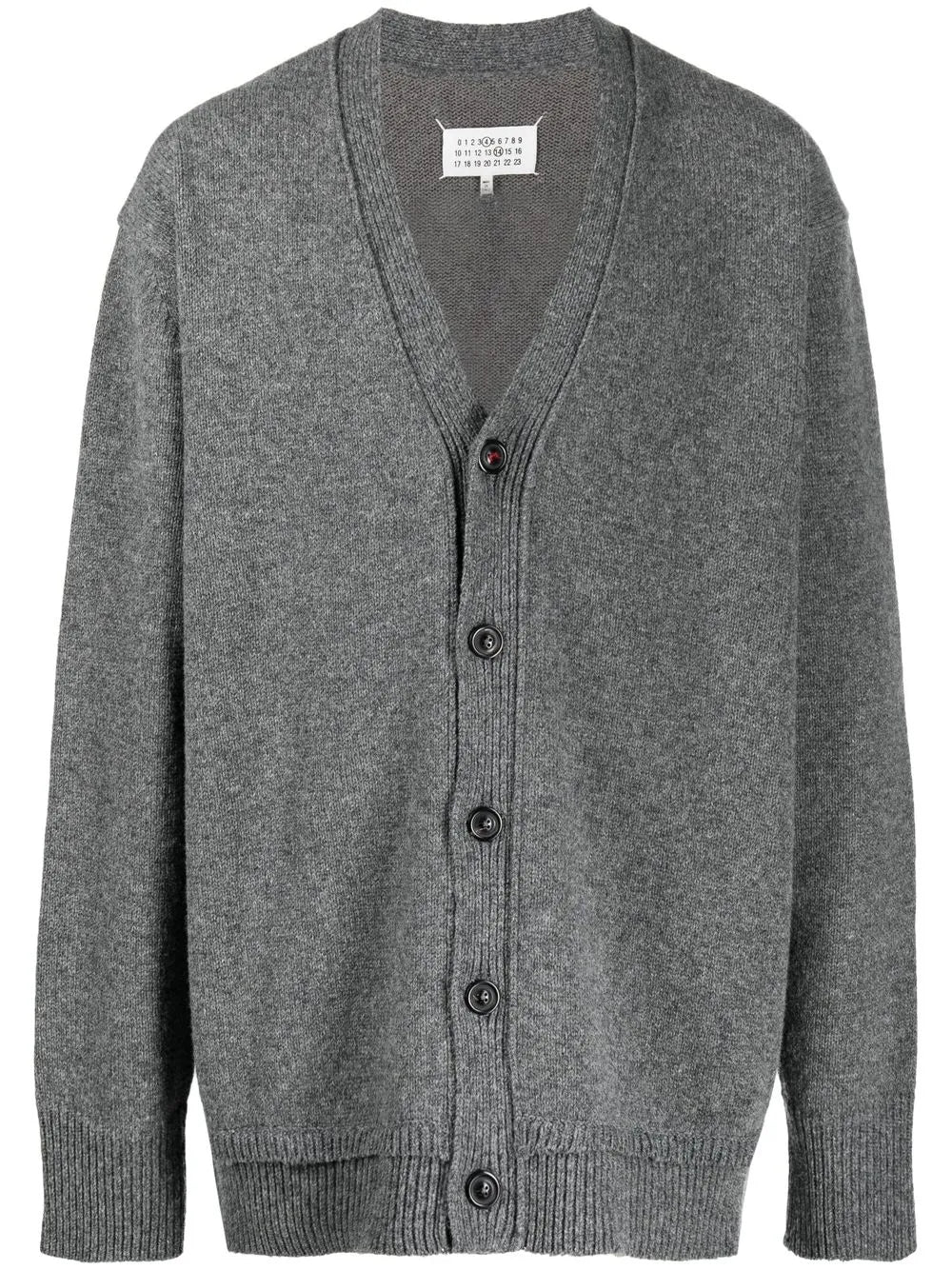 Maison Margiela cárdigan con parche en los codos - Gris - imagen 1