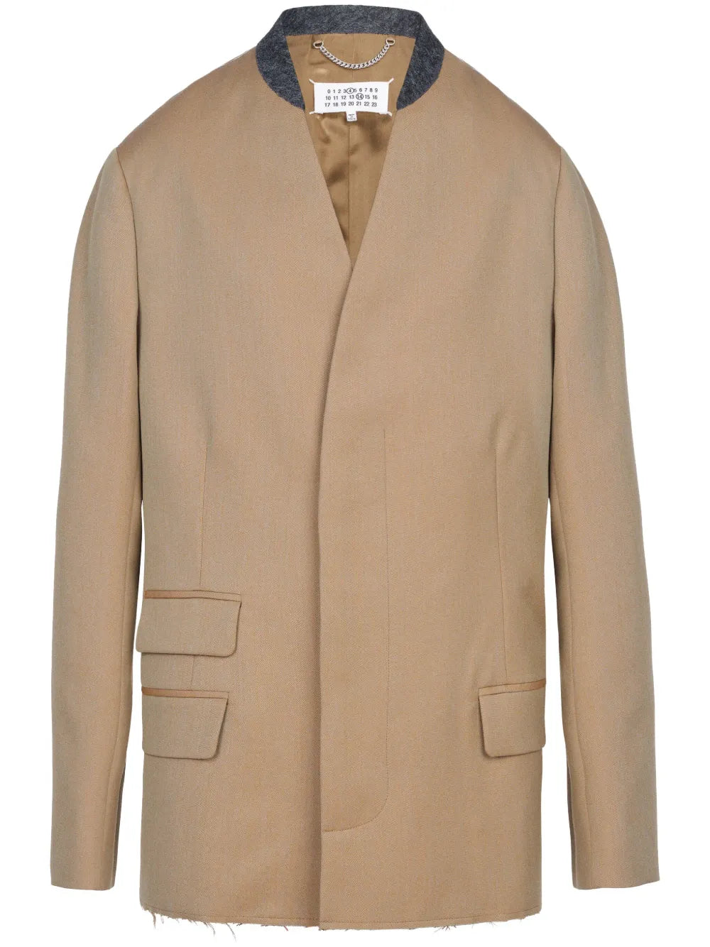 Maison Margiela blazer sin cuello y botones - Neutro - imagen 1