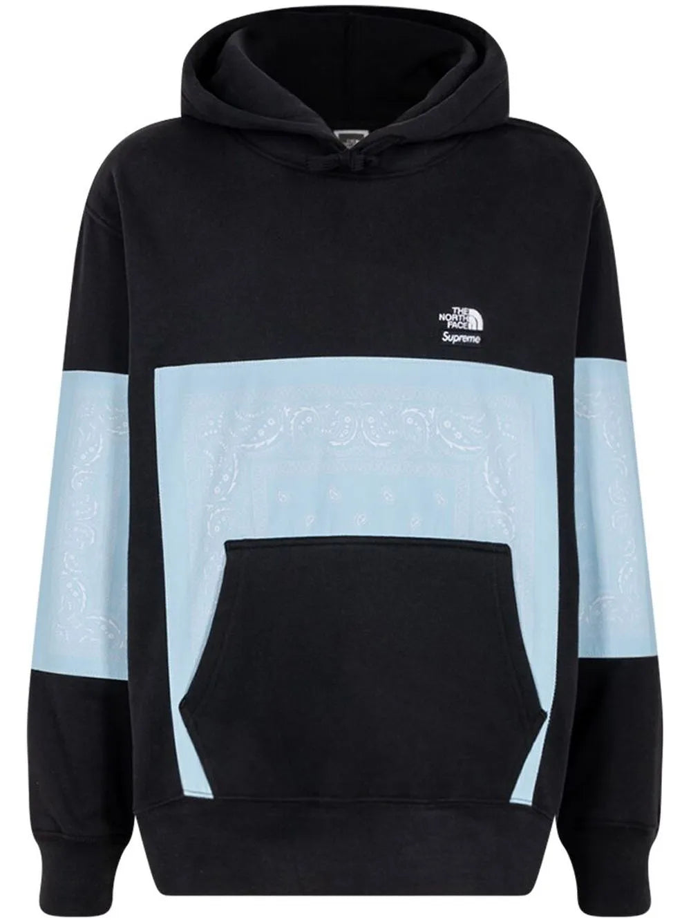 Supreme hoodie con estampado de bandana de SUPREME x The North Face - Negro - imagen 1