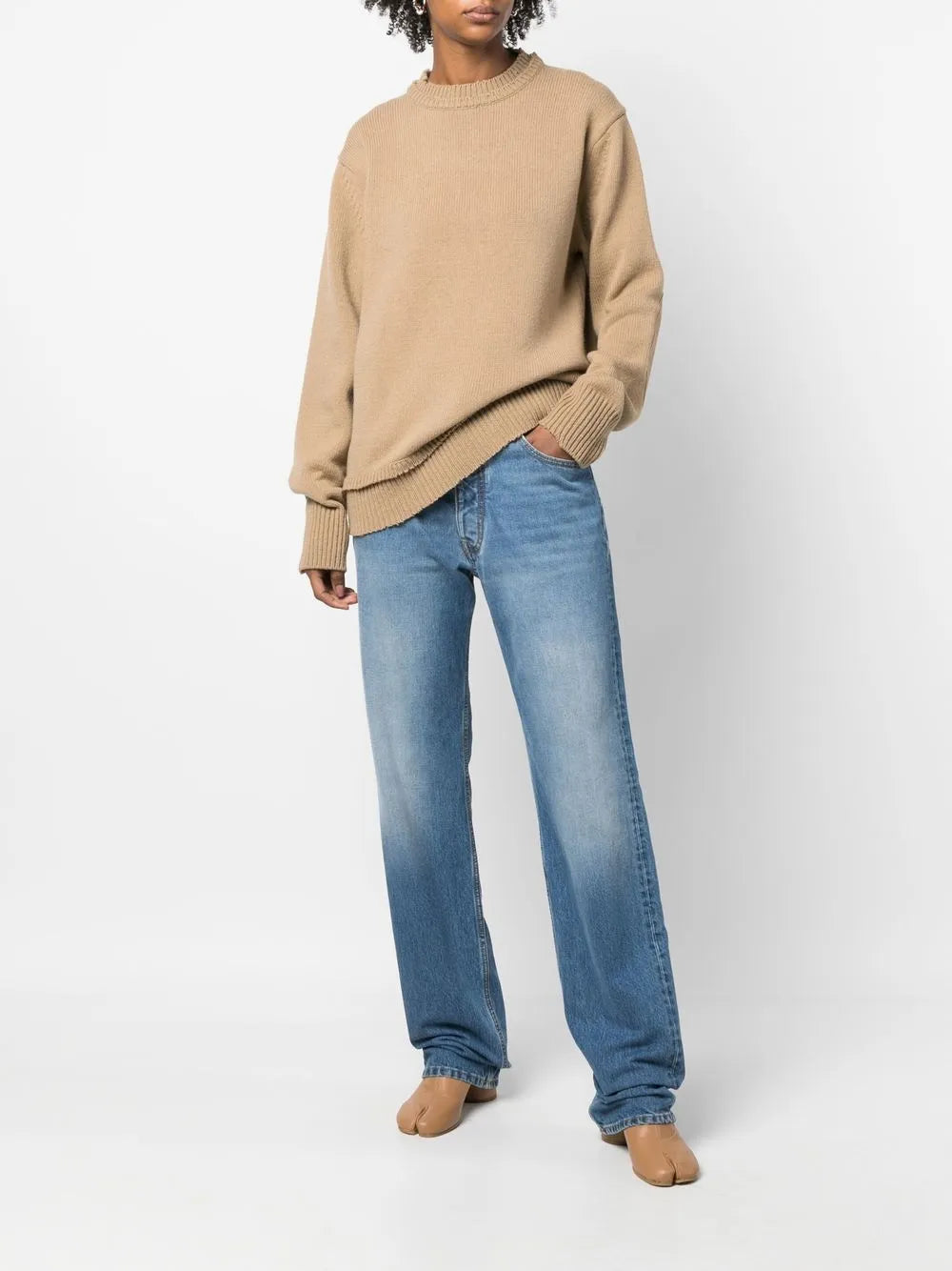 Maison Margiela suéter tejido con parche en los codos - Neutro - imagen 2