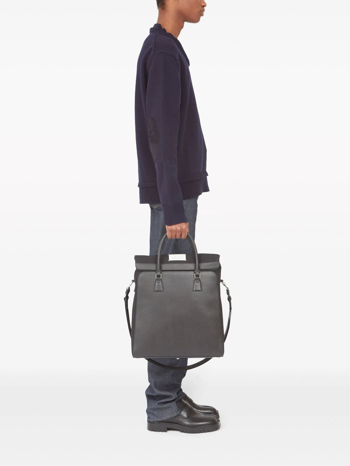 Maison Margiela mochila 5AC de piel - Negro - imagen 2