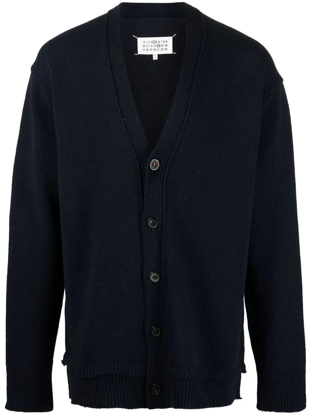 Maison Margiela cárdigan con parche en los codos - Azul - imagen 1