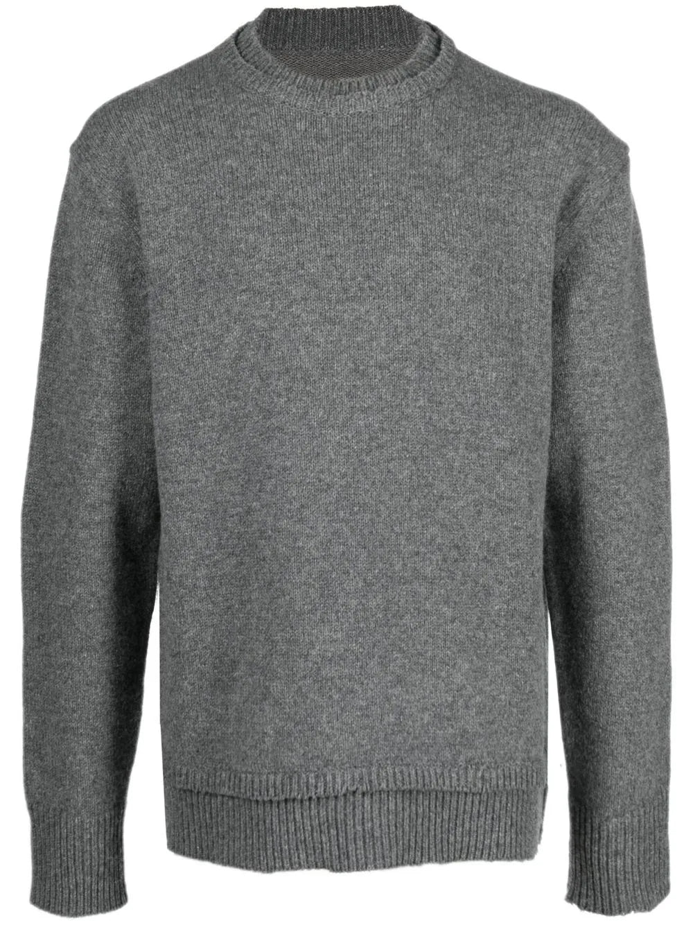 Maison Margiela suéter tejido con parche en los codos - Gris - imagen 1