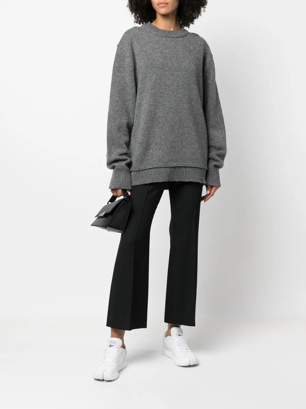 Maison Margiela suéter tejido con parche en los codos - Gris - imagen 3