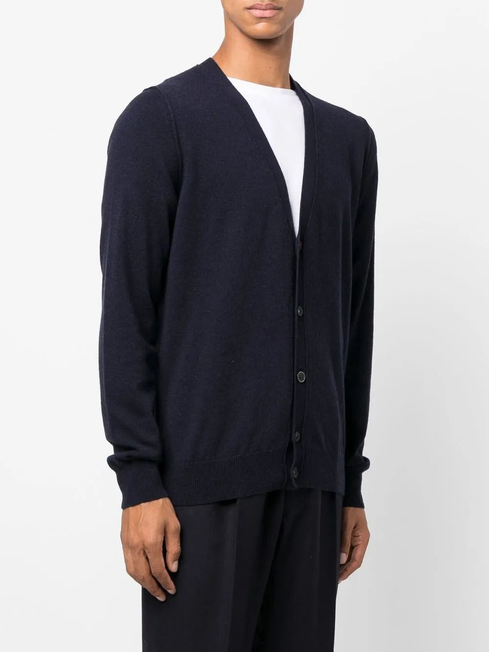 Maison Margiela cárdigan de cachemira con cuello en V - Azul - imagen 3