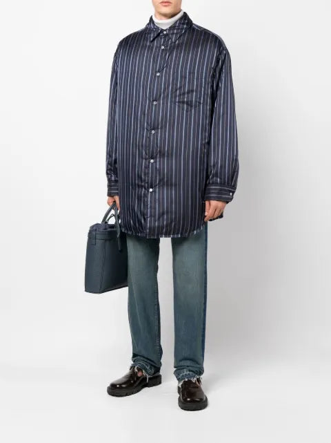 Maison Margiela camisa capitonada con motivo de rayas - imagen 2