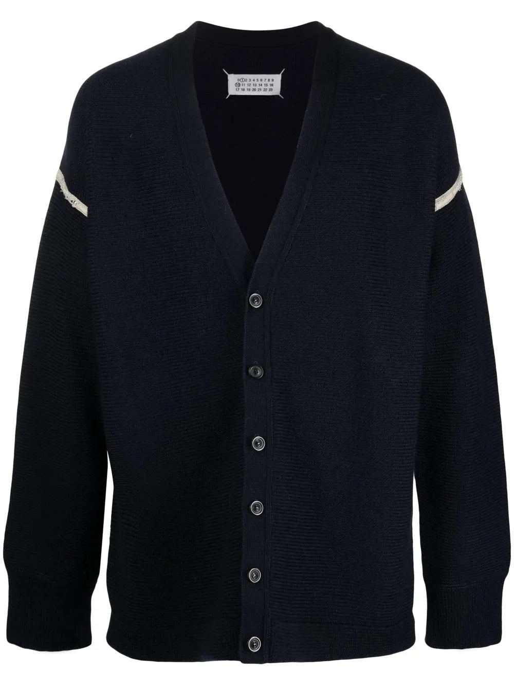 Maison Margiela cárdigan con parche en los codos - Azul - imagen 1