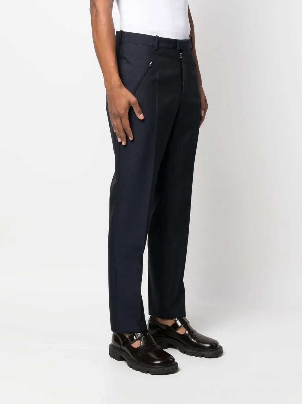 Maison Margiela pantalones de vestir rectos - Azul - imagen 3
