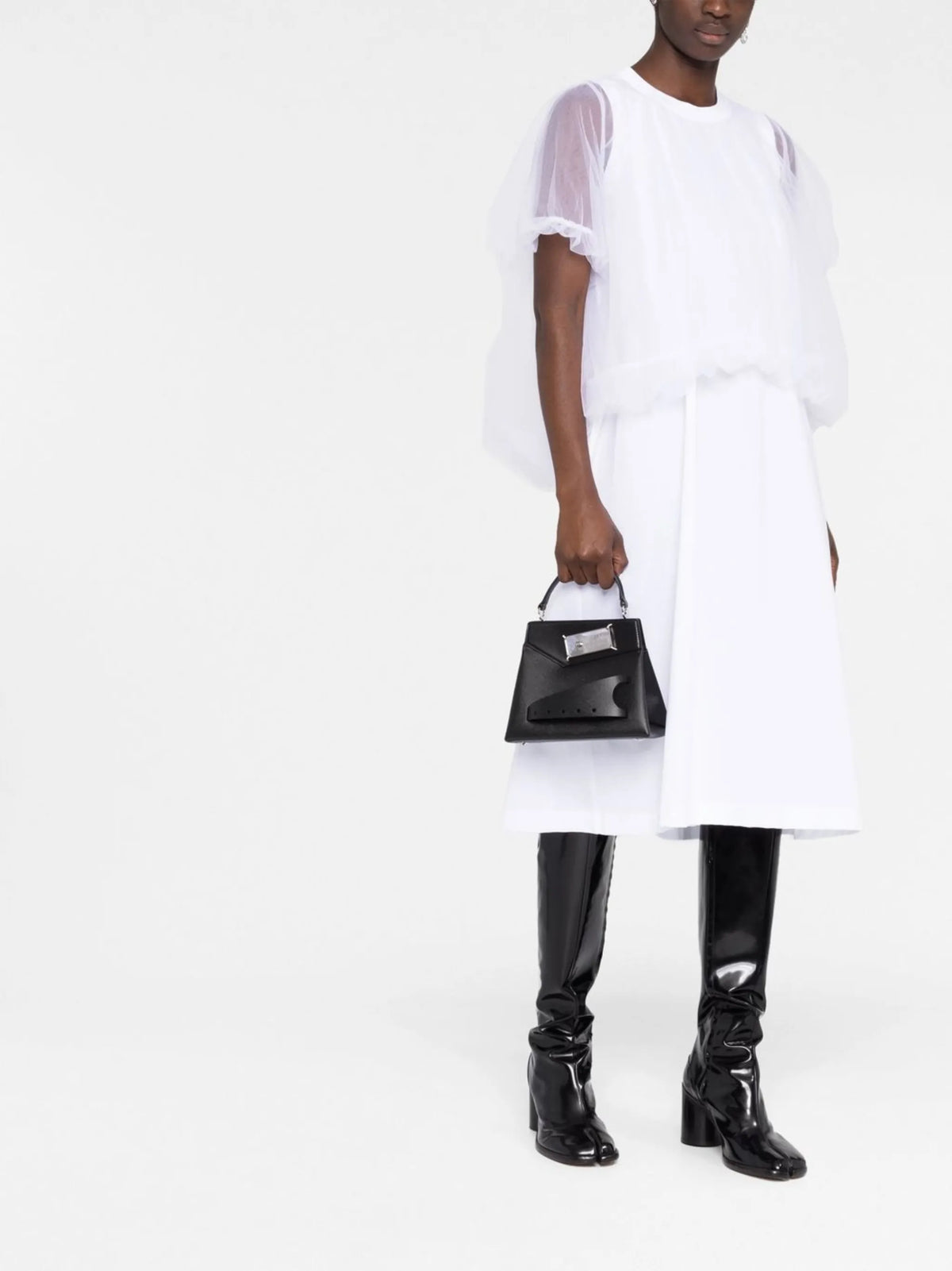 Maison Margiela tote Snatched mini - Negro - imagen 2
