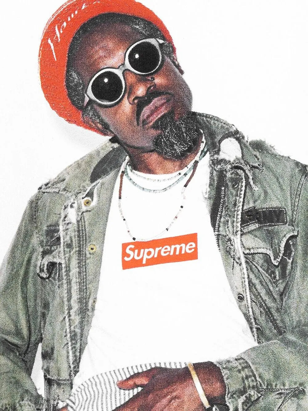Supreme playera Andre 3000 con estampado gráfico - Gris - imagen 3