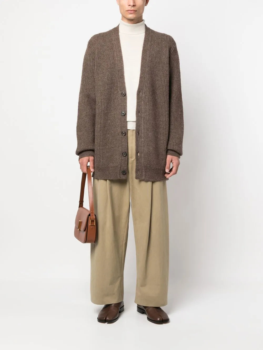 Maison Margiela cárdigan con cuello en V - Marrón - imagen 2