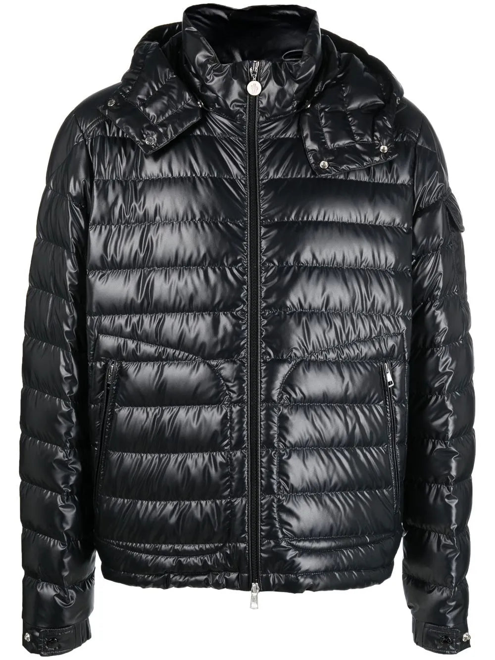 Moncler chamarra capitonada con parche del logo