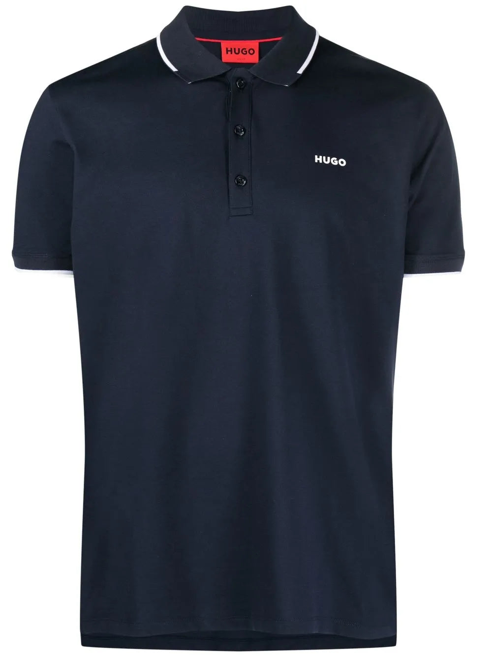 HUGO playera tipo polo con logo estampado en el pecho