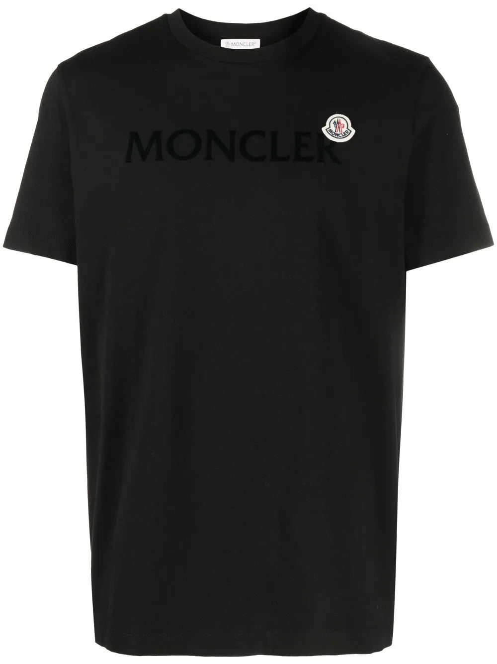 Moncler playera manga corta con logo estampado