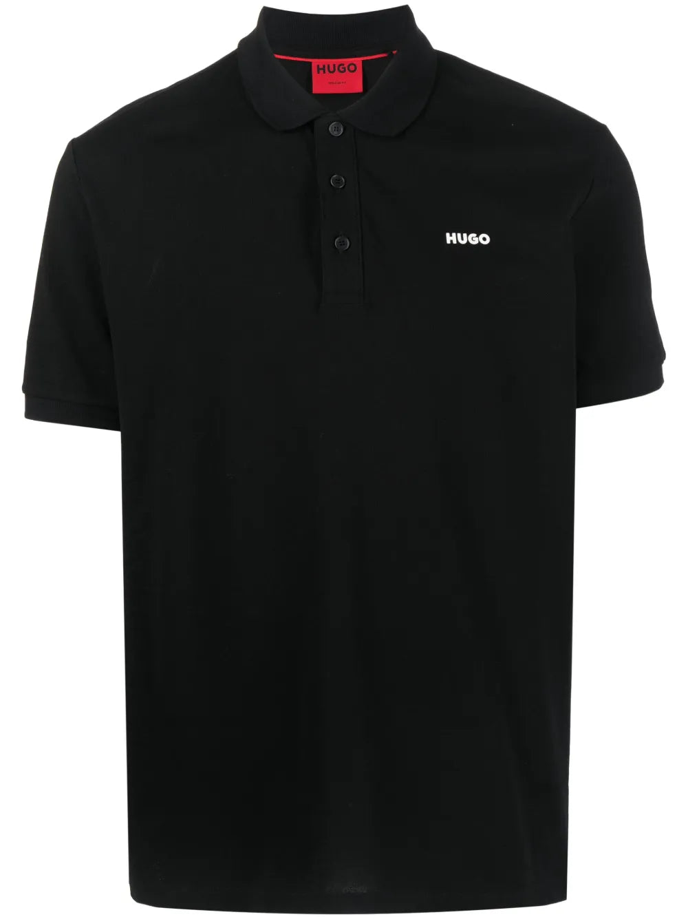 HUGO playera tipo polo manga corta con logo estampado