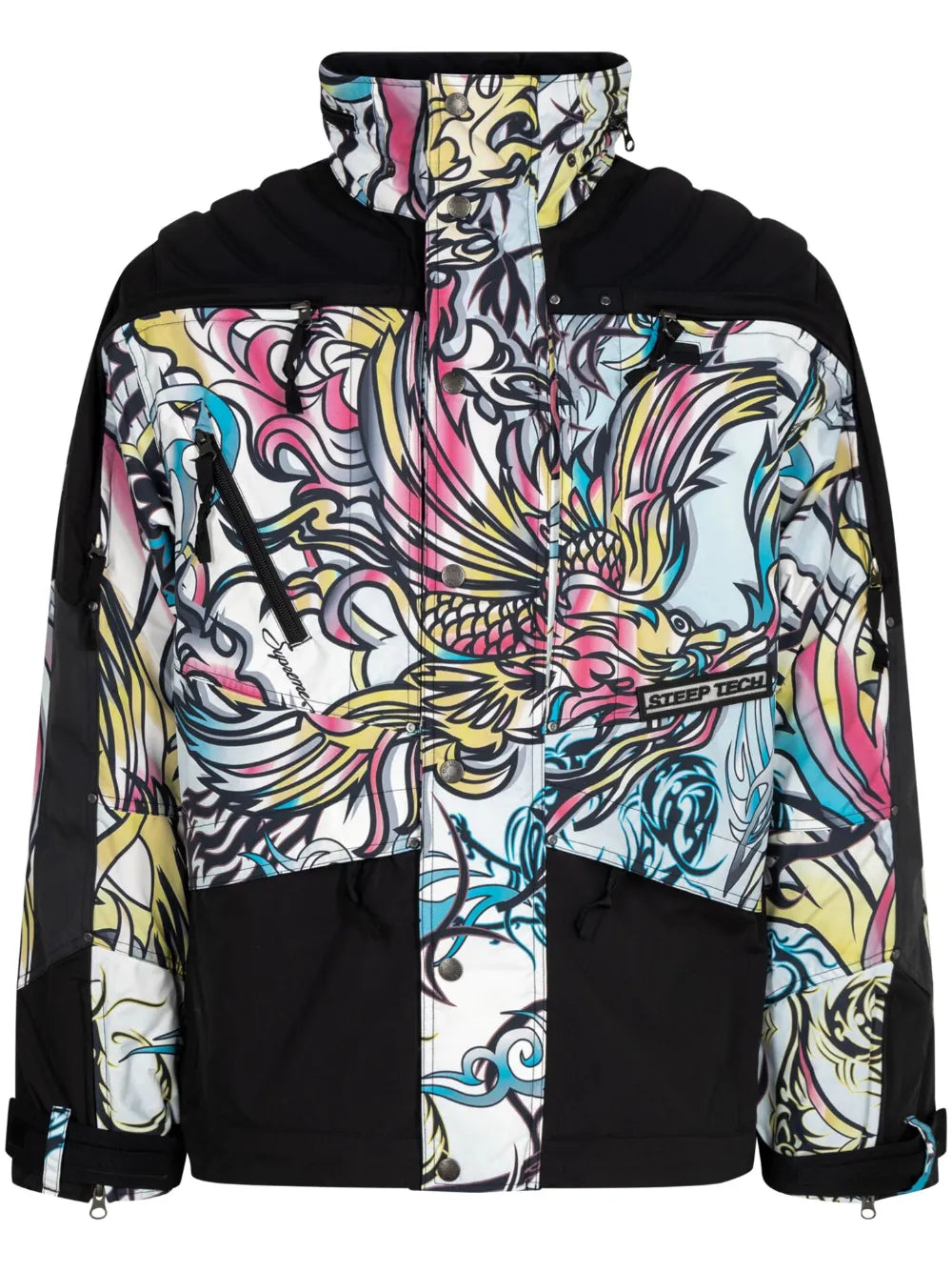 Supreme chamarra Steep Tech "Multicolor Dragon" Apogee de Supreme x The North Face - Negro - imagen 1