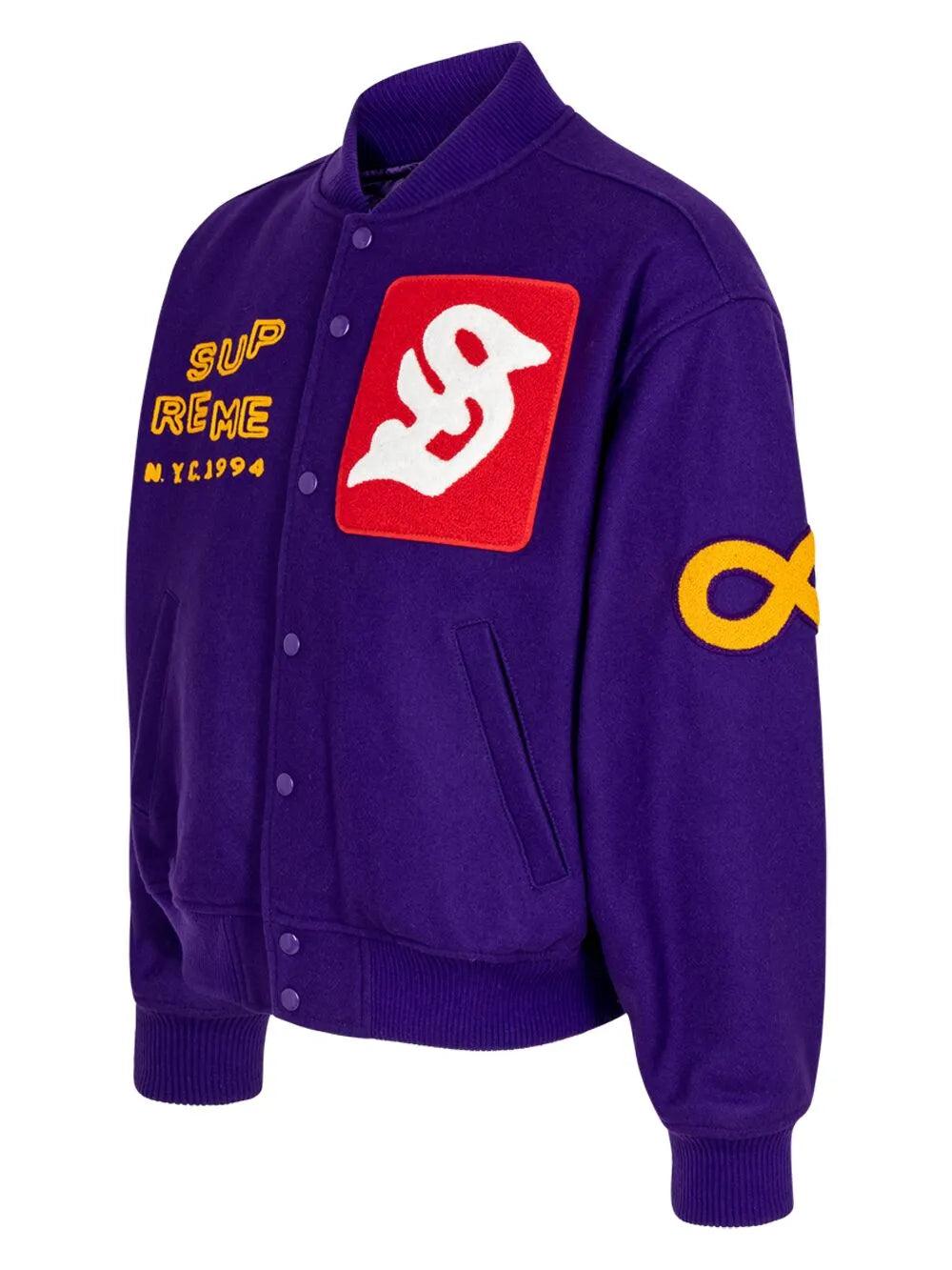 Supreme "chamarra universitaria Tourist ""Purple""" - Morado - imagen 3