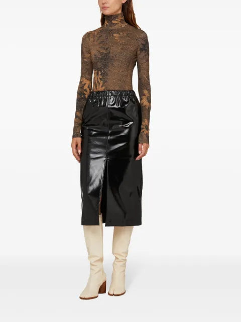 Maison Margiela falda midi negra - imagen 2
