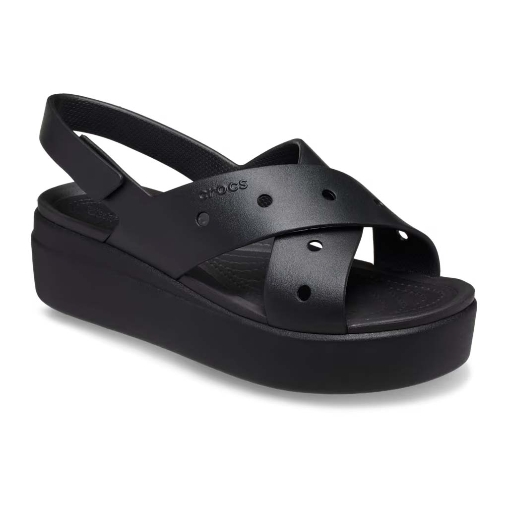 Crocs Women's Brooklyn 4U Cross Strap Sandal - Negro 001 - vista 1