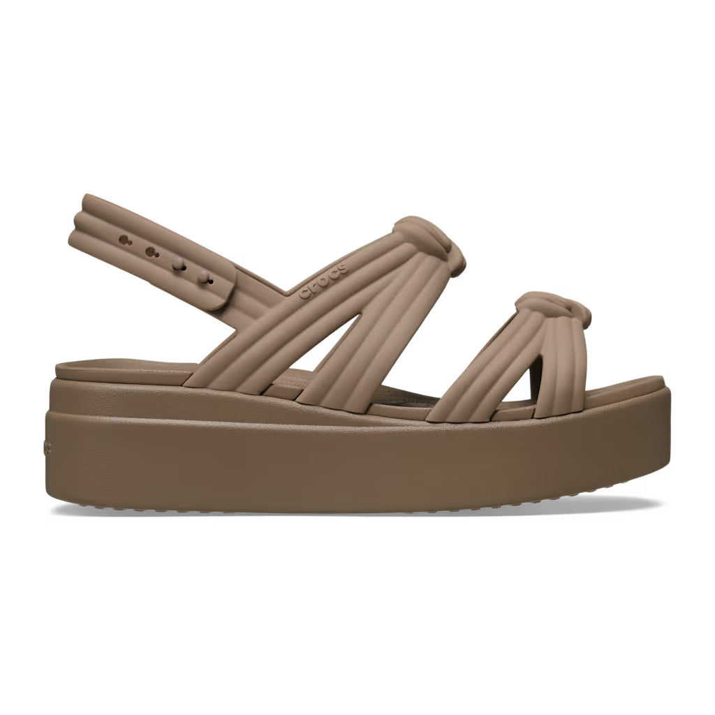 Crocs Women's Brooklyn Knot Low Wedge - Café 2Q9 - vista 1