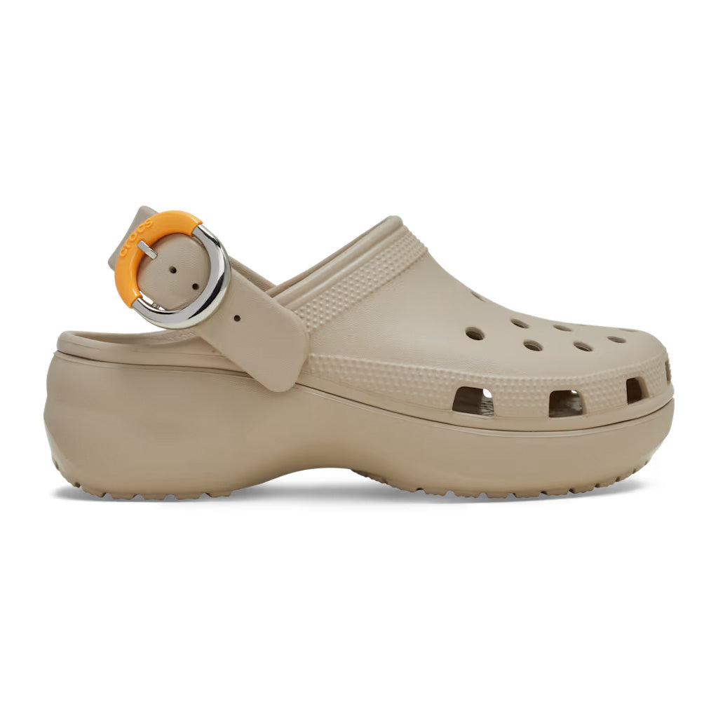 Crocs Women's Classic Platform Buckle Clog - Café 2NM - vista 1