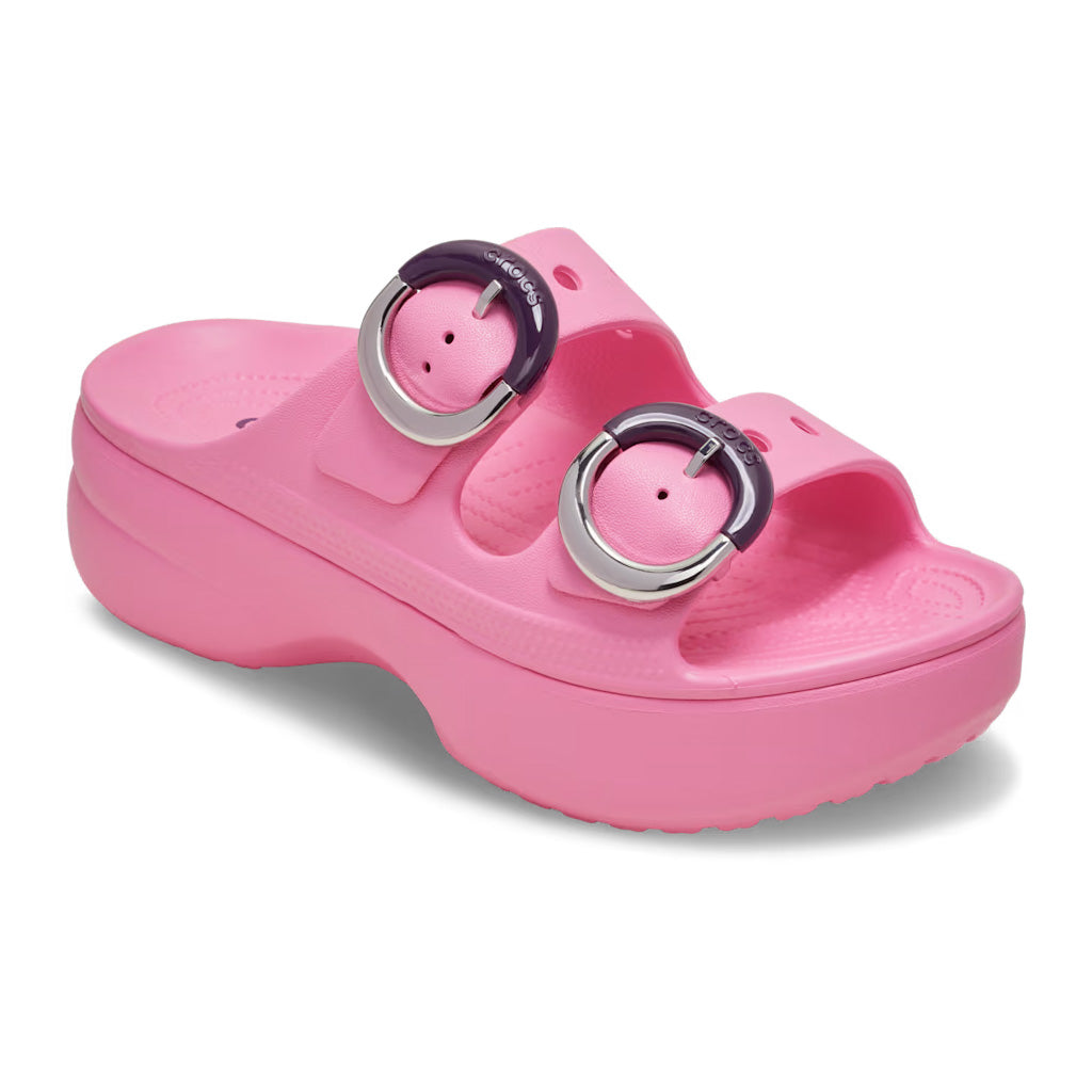 Crocs Women's Sat Platform Dipped Buckle Sandal - Rosa 669 - vista 5