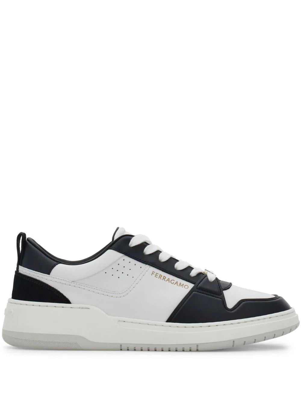 Ferragamo tenis con diseño de dos tonos