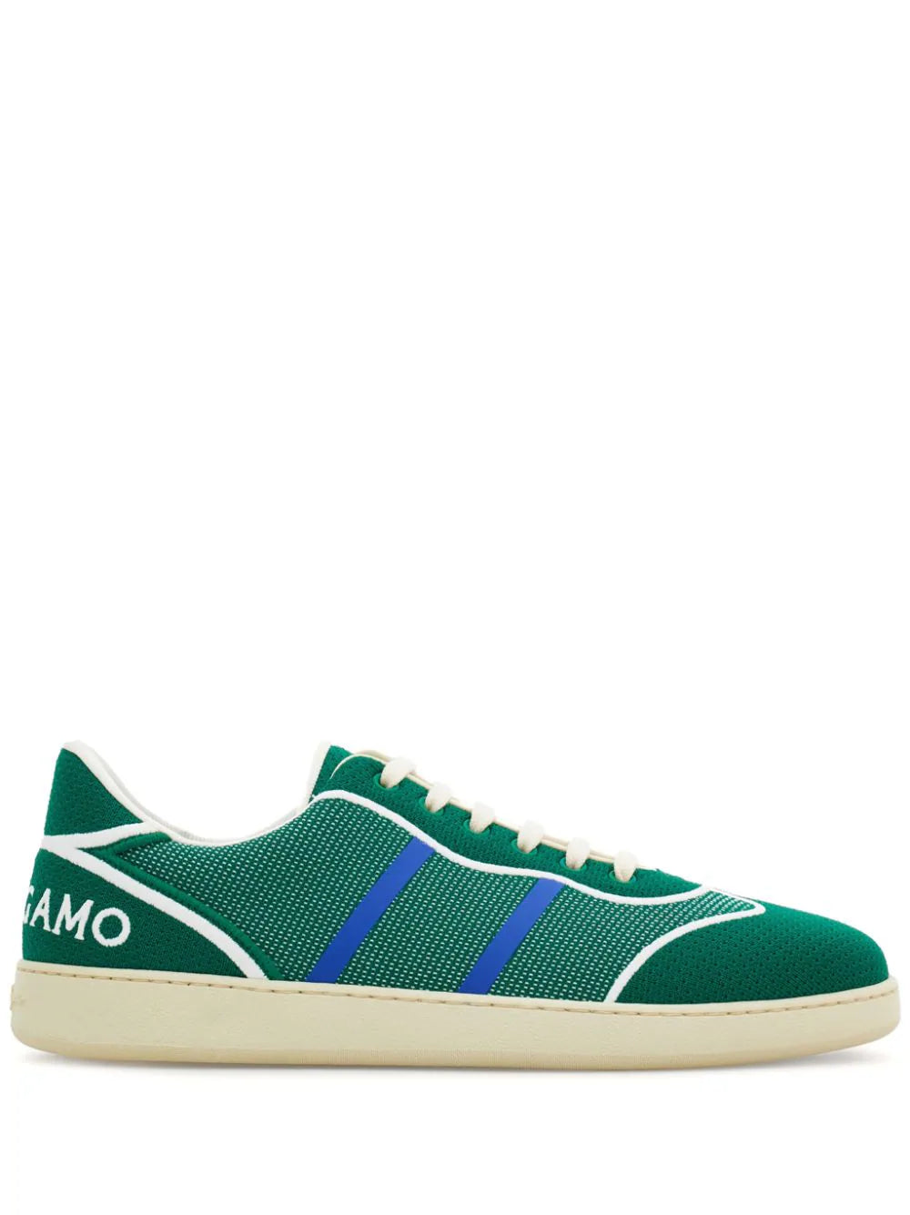 Ferragamo tenis con logo bordado y paneles