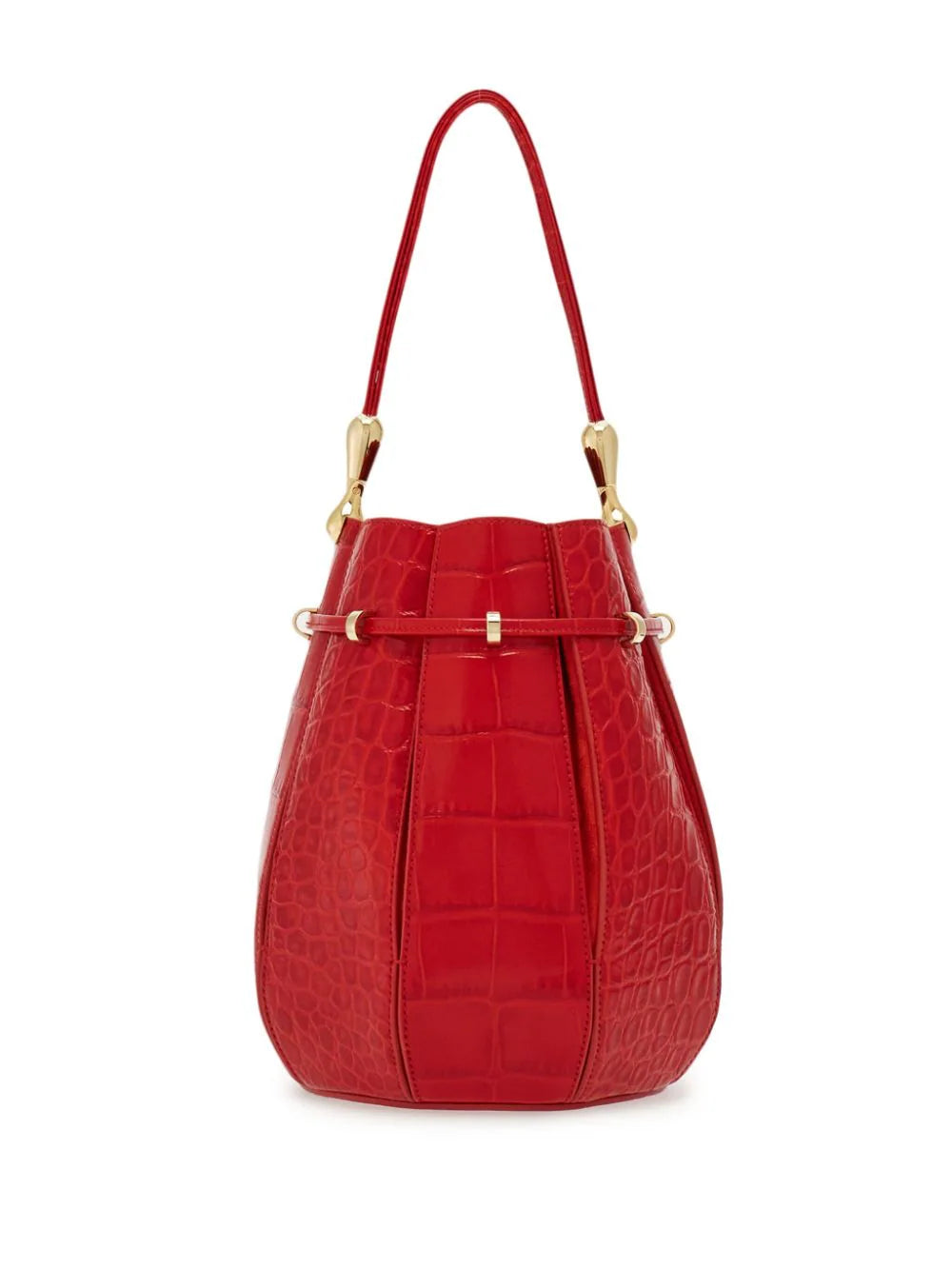 Ferragamo bolsa bucket mediana con efecto en relieve