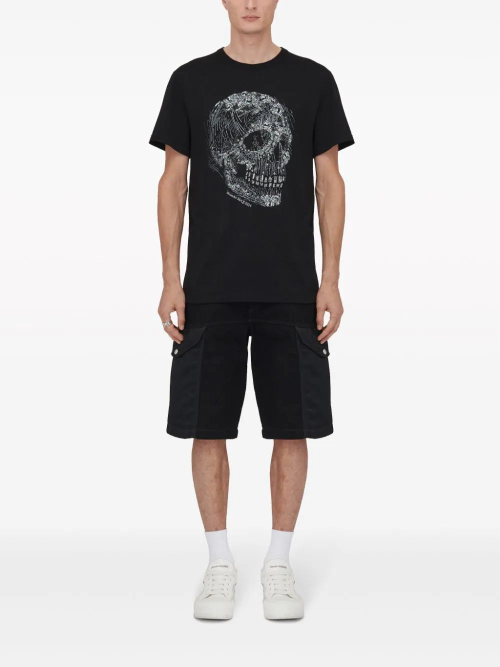 Playera Alexander McQueen con aplique de calavera