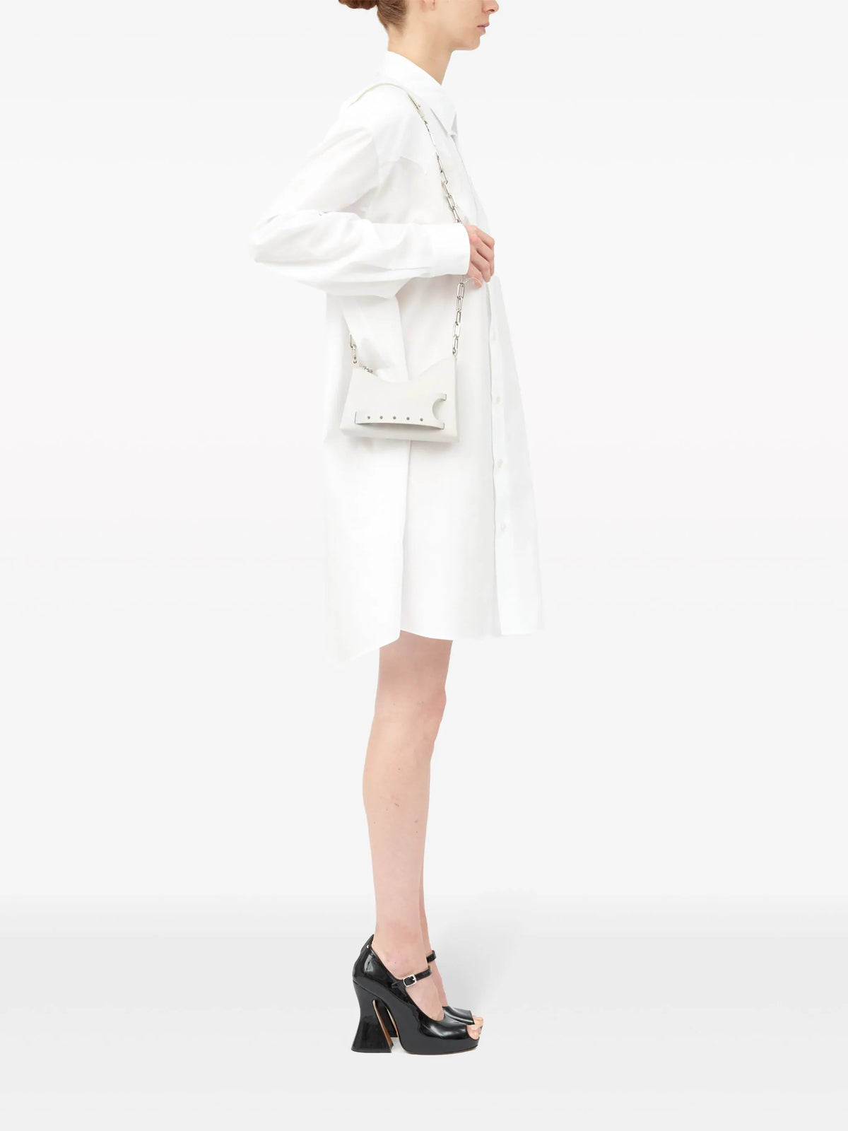 Maison Margiela bolsa Snatched mini - Blanco - imagen 3