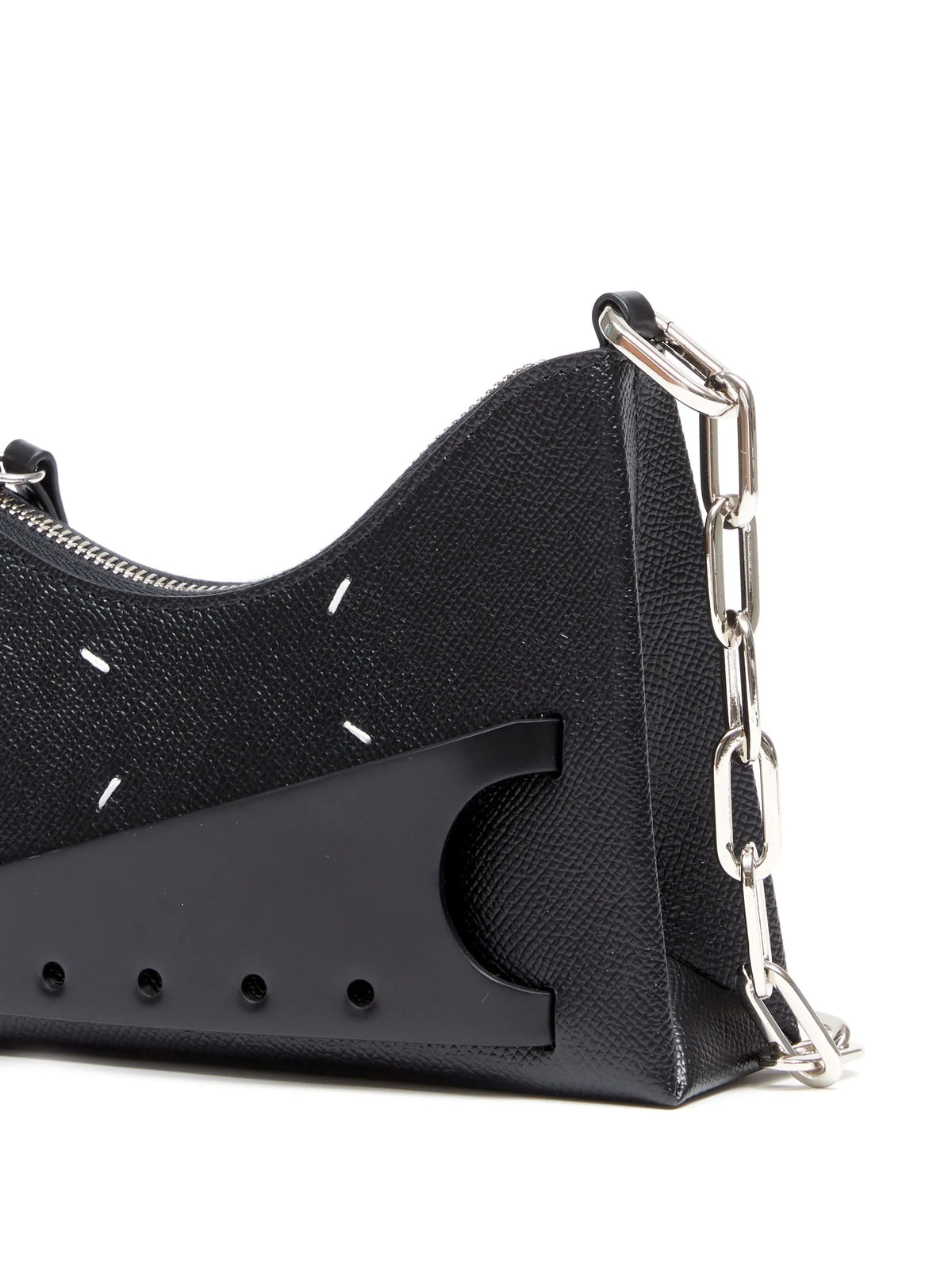 Maison Margiela bolsa de hombro Snatched micro - Negro - imagen 4