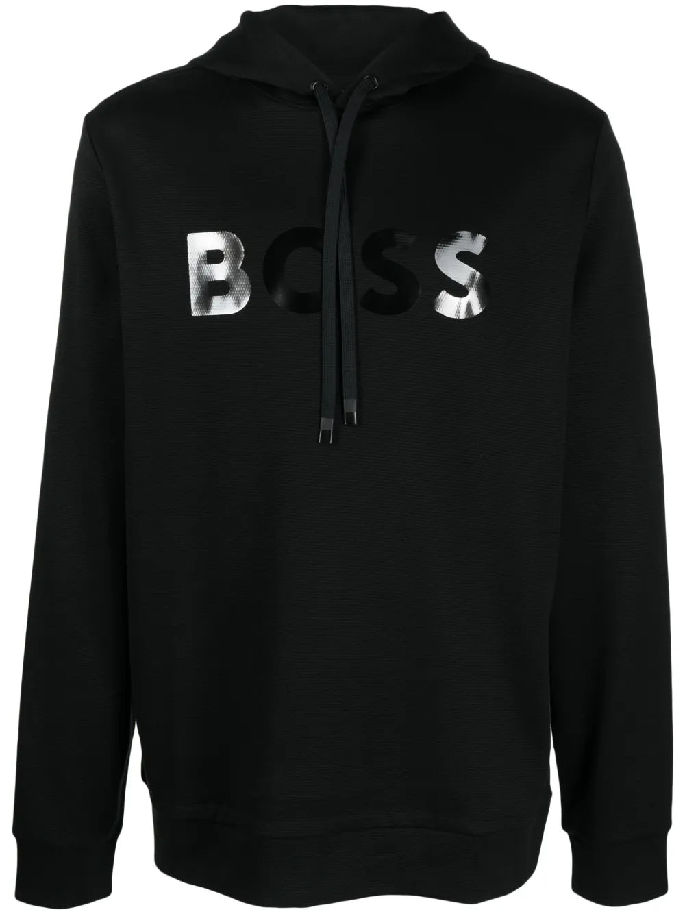 BOSS hoodie con cordones y logo espejeado