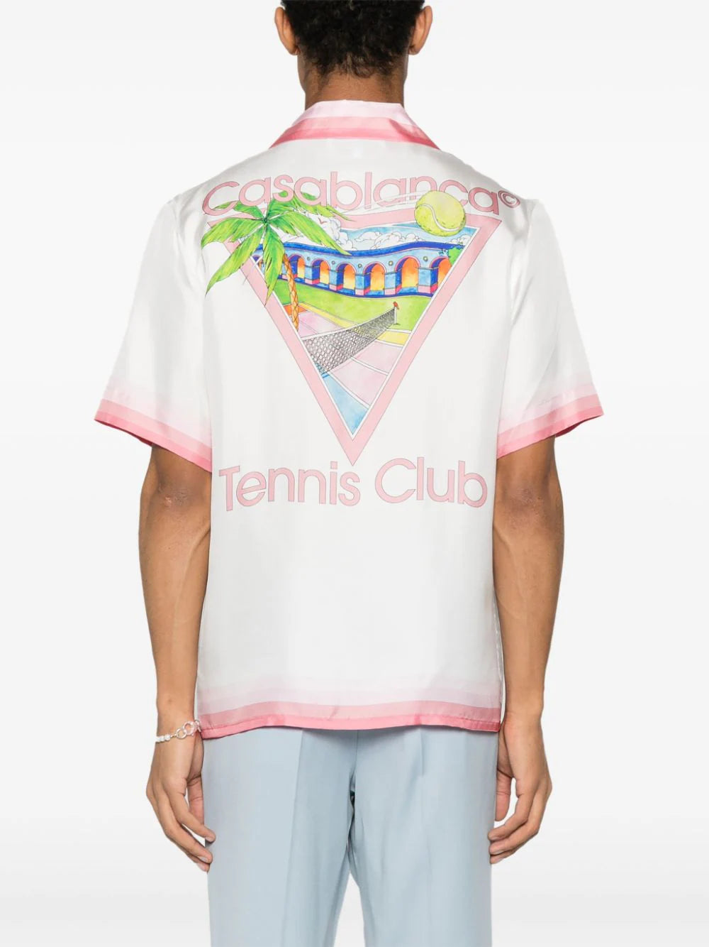 Casablanca camisa de seda Tennis Club Icon Mujer
